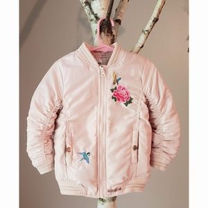 Girls Hudson Bomber Jacket Embroidered Patches